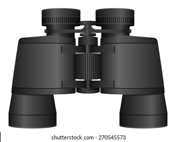 binoculars on a white background. Vector illustration.