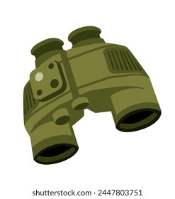 Binoculars. Optical device. Observation tool. Vector image for prints, poster and illustrations.