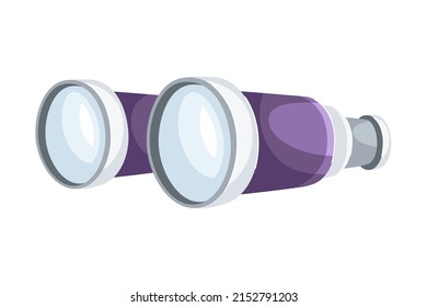 Binoculars optical instrument for viewing distant objects vector illustration