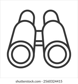 Binoculars Outline Icon Vector Illustration