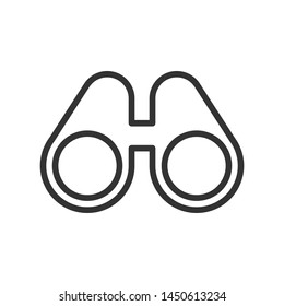 binoculars outline ui web icon. binoculars vector icon for web, mobile and user interface design isolated on white background