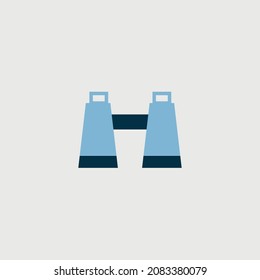 binoculars pair vector icon magnifier spy zoom
