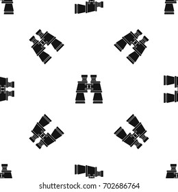 Binoculars pattern repeat seamless in black color for any design. Vector geometric illustration