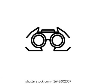 Binoculars premium line icon. Simple high quality pictogram. Modern outline style icons. Stroke vector illustration on a white background. 