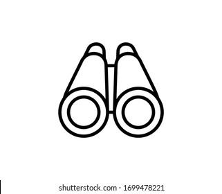 Binoculars premium line icon. Simple high quality pictogram. Modern outline style icons. Stroke vector illustration on a white background. 