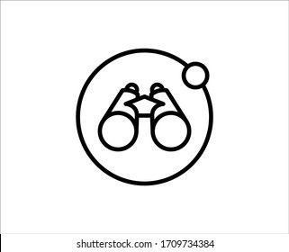 Binoculars Premium Line Icon. Simple High Quality Pictogram. Modern Outline Style Icons. Stroke Vector Illustration On A White Background. 