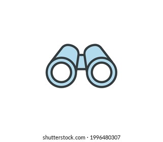 Binoculars premium line icon. Simple high quality pictogram. Modern outline style icons. Stroke vector illustration on a white background. 