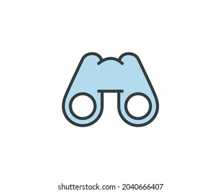 Binoculars premium line icon. Simple high quality pictogram. Modern outline style icons. Stroke vector illustration on a white background. 