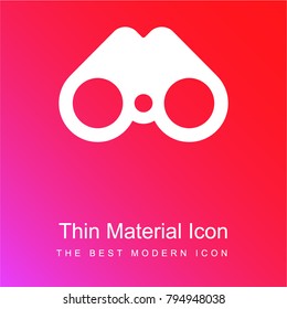 Binoculars red and pink gradient material white icon minimal design