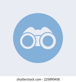 binoculars round icon