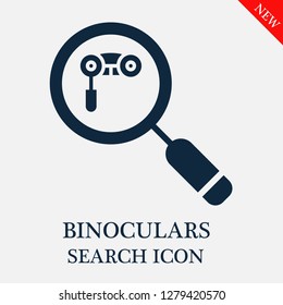 Binoculars search icon. Editable Binoculars search icon for web or mobile.