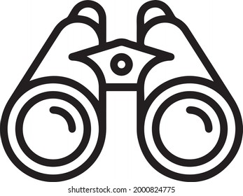 Binoculars, search icon vector EPS