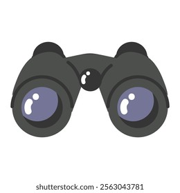 Binoculars search tool equipment icon flat