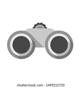 Binoculars in shadow flat style isolated vector