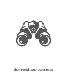 Binoculars shape isolated on white background vector illustration. Navigation equipment vector graphic silhouette.