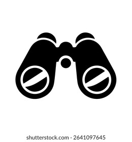 Binoculars Silhouette Icon for Observation and Exploration	
