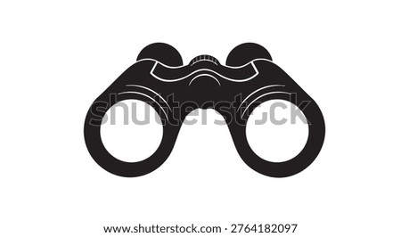 Binoculars Silhouette View Observation Style