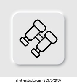 Icono simple de binoculares. Diseño plano. Diseño de neutralismo.ai