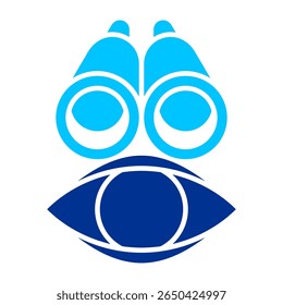 Binoculares Colección de icono de Vector simple