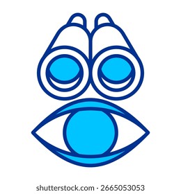 Binoculars Simple Vector Icon Collection
