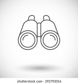 Binoculars. Single flat icon on white background. Vector illustration.