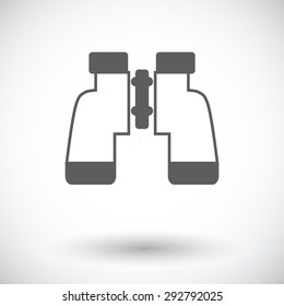 Binoculars. Single flat icon on white background. Vector illustration.