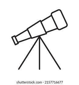 Binoculars star line icon or telescope simple vector illustration for space icon or logo template
