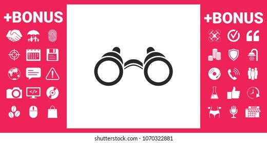 Binoculars symbol icon