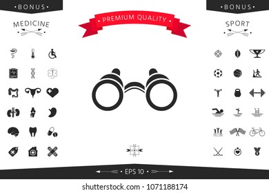 Binoculars symbol icon
