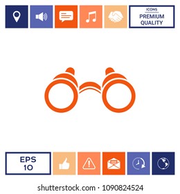 Binoculars symbol icon