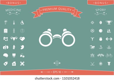 Binoculars symbol icon