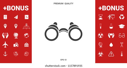 Binoculars symbol icon