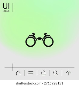 Icono de símbolo de binoculares. Elemento para su diseño
