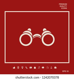 Binoculars symbol icon. Graphic elements for your design