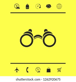 Binoculars symbol icon. Graphic elements for your design