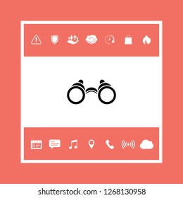 Binoculars symbol icon. Graphic elements for your design