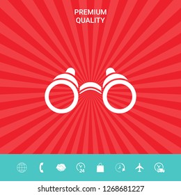 Binoculars symbol icon. Graphic elements for your design