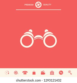 Binoculars symbol icon. Graphic elements for your design Binoculars symbol icon. Graphic elements for your design
