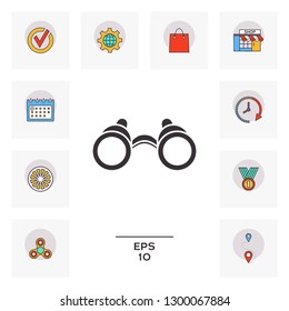 Binoculars symbol icon. Graphic elements for your design