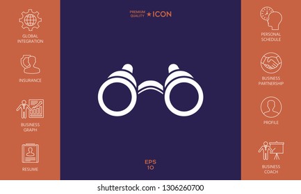 Binoculars symbol icon. Graphic elements for your design