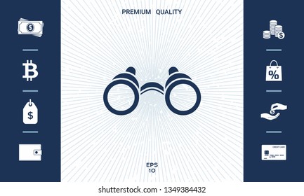 Binoculars symbol icon. Graphic elements for your design