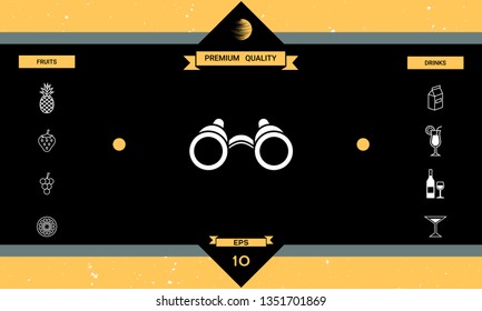 Binoculars symbol icon. Graphic elements for your design