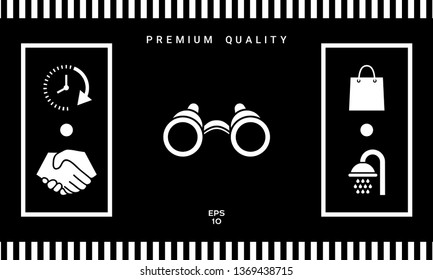 Binoculars symbol icon. Graphic elements for your design
