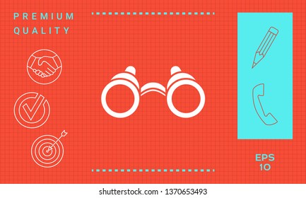 Binoculars symbol icon. Graphic elements for your design