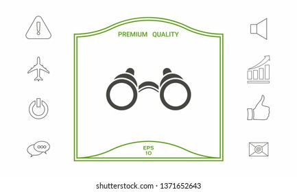 Binoculars symbol icon. Graphic elements for your design