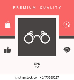 Binoculars symbol icon. Graphic elements for your design