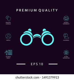 Binoculars symbol icon. Graphic elements for your design