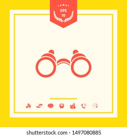 Binoculars symbol icon. Graphic elements for your design