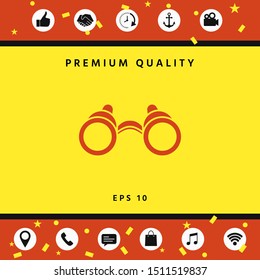 Binoculars symbol icon. Graphic elements for your design