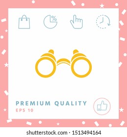 Binoculars symbol icon. Graphic elements for your design